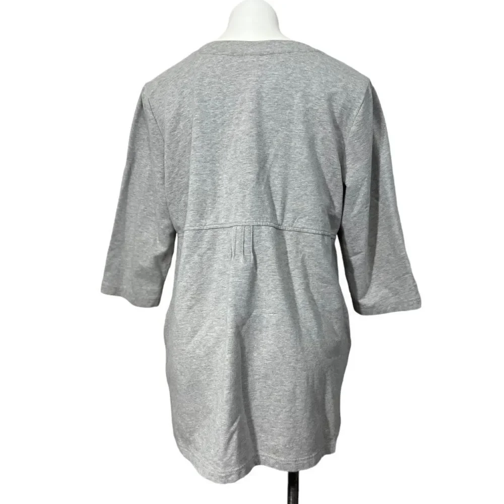 Sport Savvy Women's Light Gray Knit Utility Jacket - Picture 4 of 5